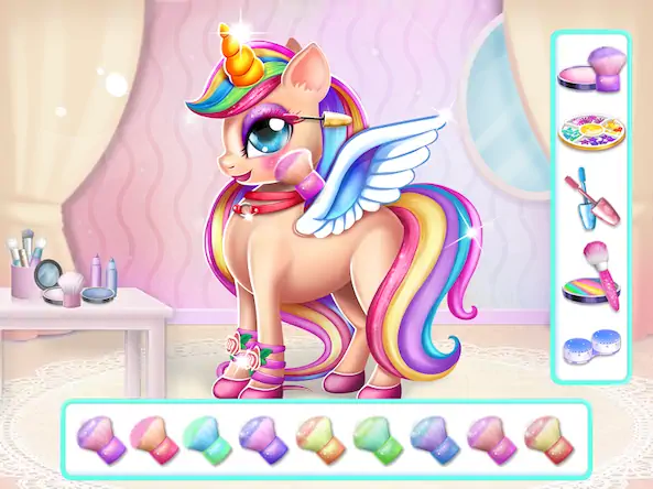 Скачать Unicorn Dress up Girls Game [Взлом на монеты и МОД Меню] версия 0.8.2 на Андроид