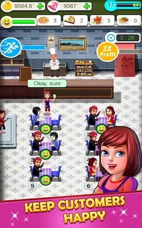 Скачать Restaurant Tycoon : Cafe game [Взлом на деньги и МОД Меню] версия 0.3.4 на Андроид