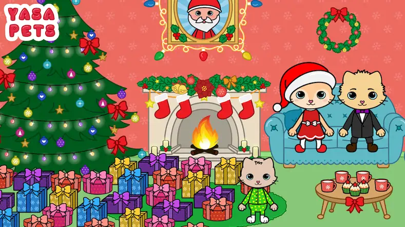 Скачать Yasa Pets Christmas [Взлом Много денег и МОД Меню] версия 1.7.4 на Андроид