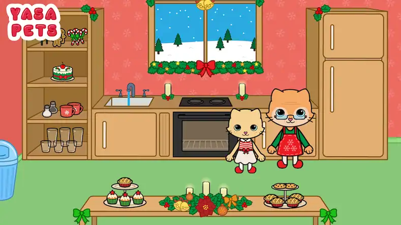 Скачать Yasa Pets Christmas [Взлом Много денег и МОД Меню] версия 1.7.4 на Андроид
