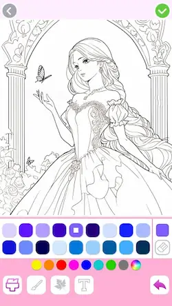 Скачать Princess Coloring:Drawing Game [Взлом на монеты и МОД Меню] версия 0.3.9 на Андроид