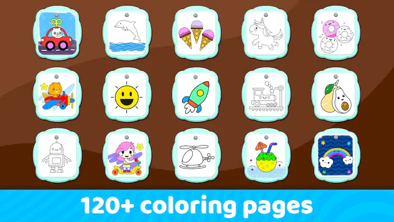Скачать Книжка-раскраска для малышей [Взлом на монеты и МОД Меню] версия 0.8.2 на Андроид