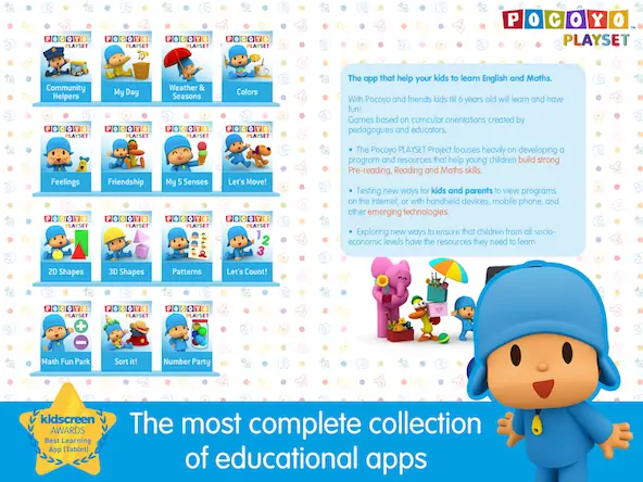 Скачать Pocoyo PlaySet Learning Games [Взлом Бесконечные деньги и МОД Меню] версия 1.5.2 на Андроид