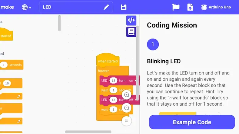 Скачать MAKE: Arduino coding simulator [Взлом на монеты и МОД Меню] версия 1.9.9 на Андроид