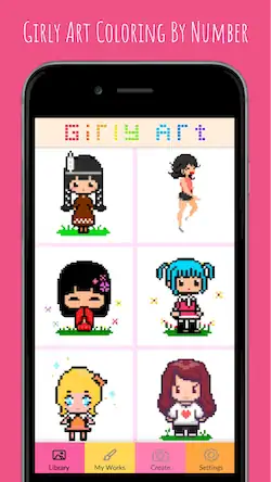 Скачать Girly Art Coloring By Number [Взлом Бесконечные деньги и МОД Меню] версия 1.3.2 на Андроид