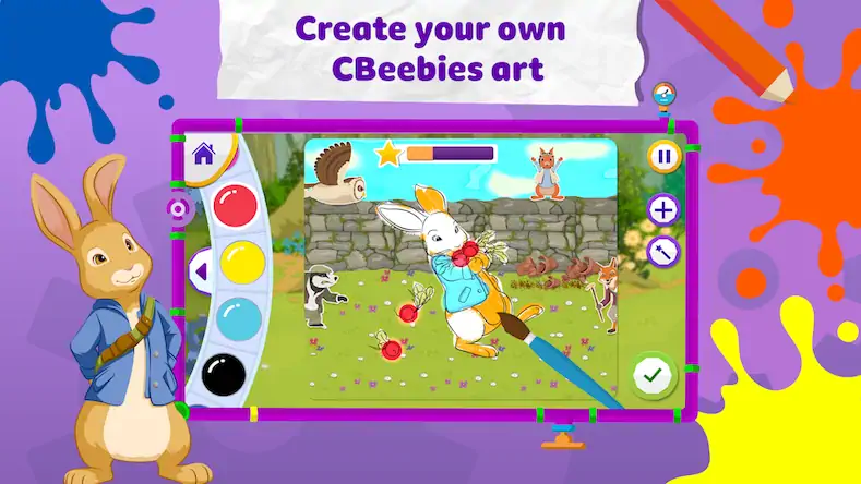 Скачать CBeebies Get Creative: Paint [Взлом на монеты и МОД Меню] версия 1.6.1 на Андроид