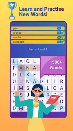 Скачать Prof. Turkish Word Hunt [Взлом Много денег и МОД Меню] версия 2.1.5 на Андроид