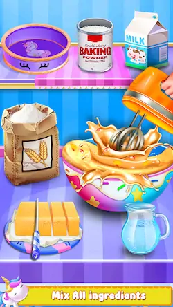 Скачать Unicorn Cake Maker-Bakery Game [Взлом Много монет и МОД Меню] версия 1.1.6 на Андроид