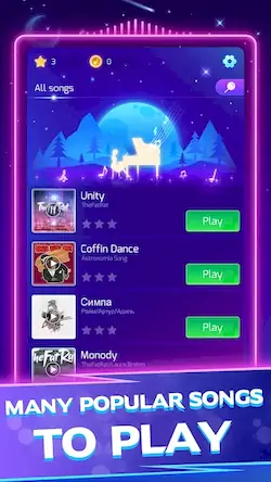 Скачать Piano Star : Tap Music Tiles [Взлом Много денег и МОД Меню] версия 2.2.7 на Андроид