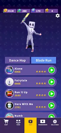 Скачать Marshmello Music Dance [Взлом Бесконечные монеты и МОД Меню] версия 1.3.5 на Андроид