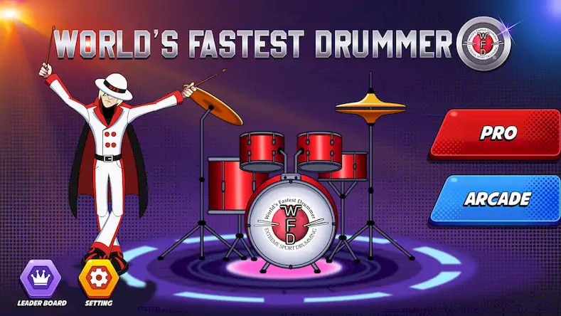 Скачать World's Fastest Drummer [Взлом Бесконечные монеты и МОД Меню] версия 0.7.6 на Андроид