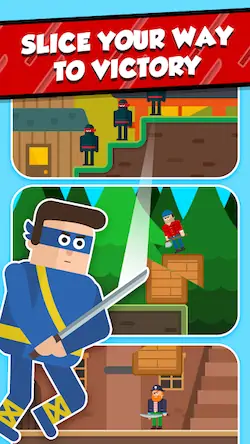 Скачать Mr Ninja - Slicey Puzzles [Взлом Много монет и МОД Меню] версия 2.8.2 на Андроид