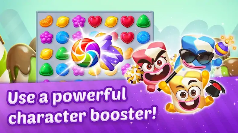 Скачать Lollipop Sweet Heroes Match3 [Взлом Много монет и МОД Меню] версия 2.9.3 на Андроид