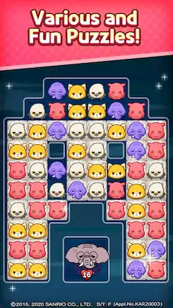 Скачать Aggretsuko : Match 3 Puzzle [Взлом Много монет и МОД Меню] версия 2.5.1 на Андроид