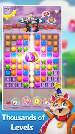 Скачать Candy Cat - Pet match 3 games [Взлом Бесконечные деньги и МОД Меню] версия 2.3.4 на Андроид