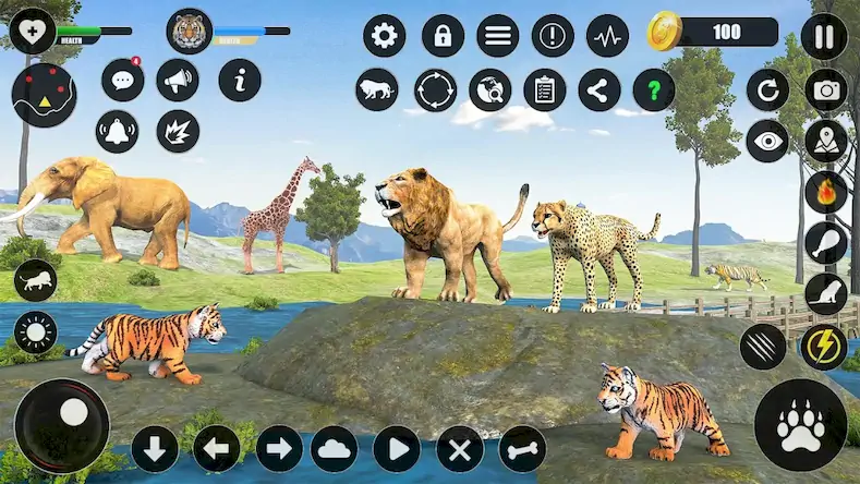 Скачать Tiger Simulator Animal Games [Взлом на монеты и МОД Меню] версия 0.7.4 на Андроид