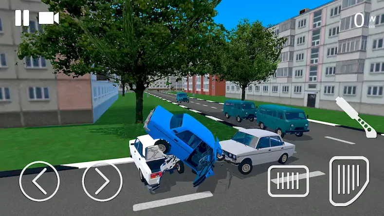 Скачать Russian Car Crash Simulator [Взлом Много монет и МОД Меню] версия 2.2.4 на Андроид