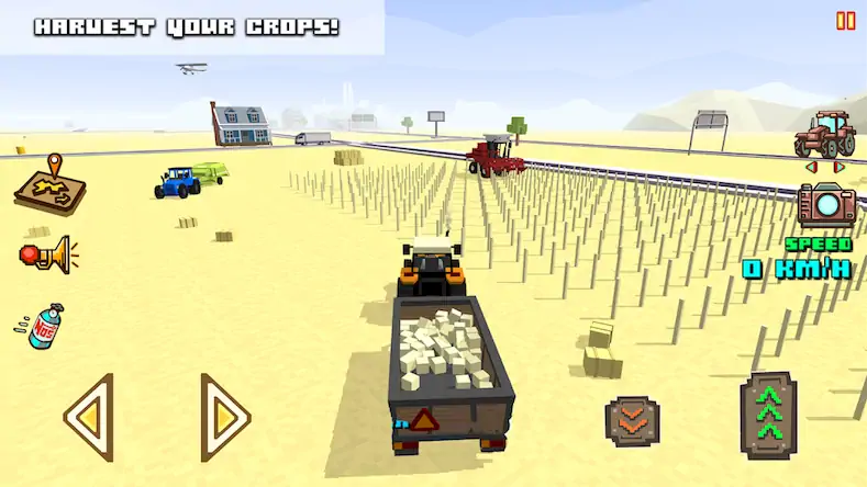 Скачать Blocky Farm Racing & Simulator [Взлом Много монет и МОД Меню] версия 0.5.7 на Андроид