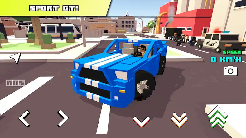 Скачать Blocky Car Racer [Взлом Много монет и МОД Меню] версия 2.3.5 на Андроид