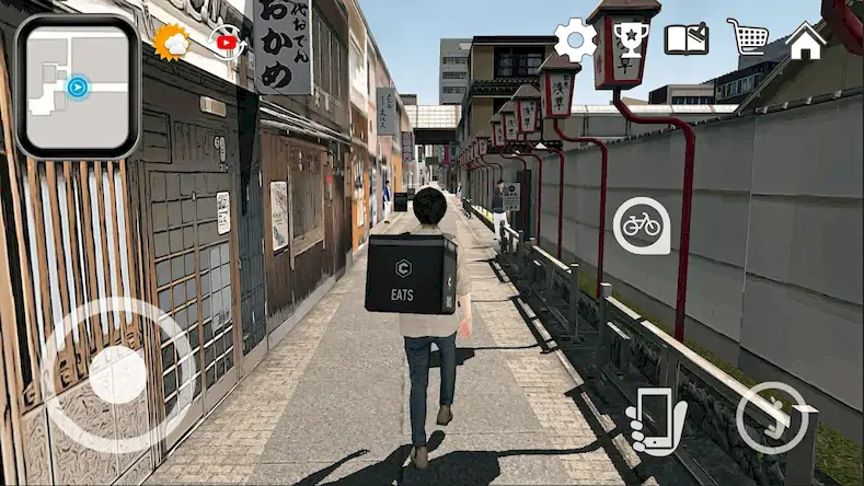 Скачать Доставка еды Sim- Япония Осака [Взлом на монеты и МОД Меню] версия 0.4.8 на Андроид