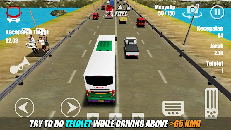 Скачать Telolet Bus Driving 3D [Взлом на деньги и МОД Меню] версия 1.9.1 на Андроид