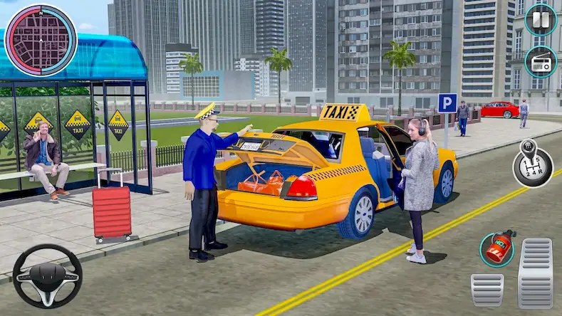 Скачать город такси вождение: игры [Взлом Много монет и МОД Меню] версия 1.7.9 на Андроид