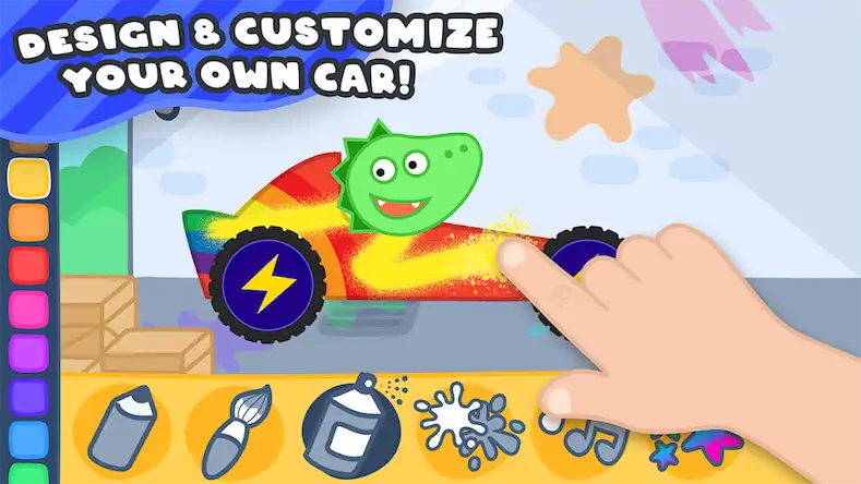 Скачать Гоночные автомобили для детей [Взлом Много монет и МОД Меню] версия 2.3.4 на Андроид