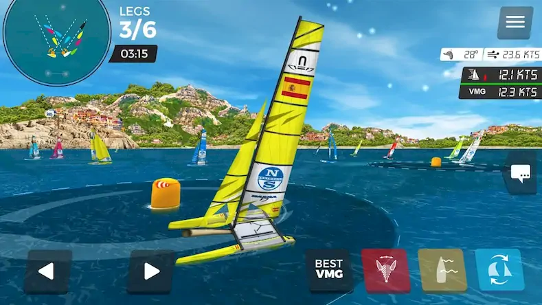 Скачать Virtual Regatta Inshore [Взлом Бесконечные монеты и МОД Меню] версия 1.4.2 на Андроид