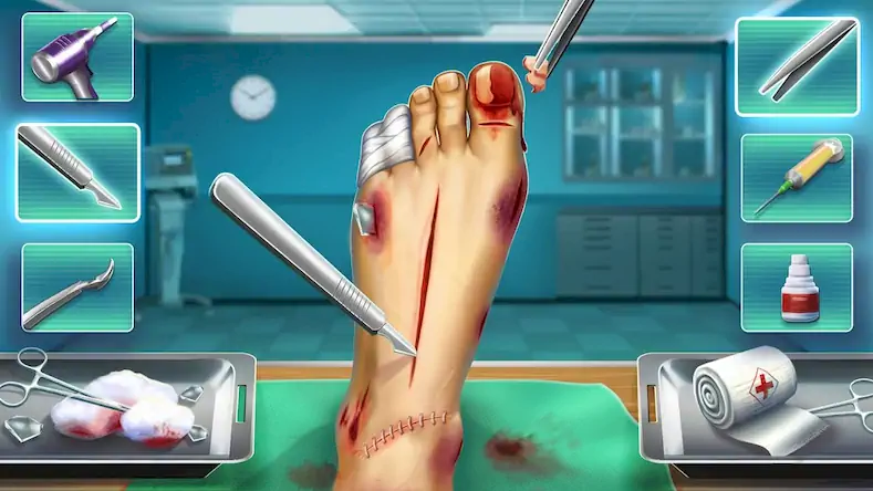 Скачать врачи симуляторы:игры хирургии [Взлом на монеты и МОД Меню] версия 1.4.5 на Андроид