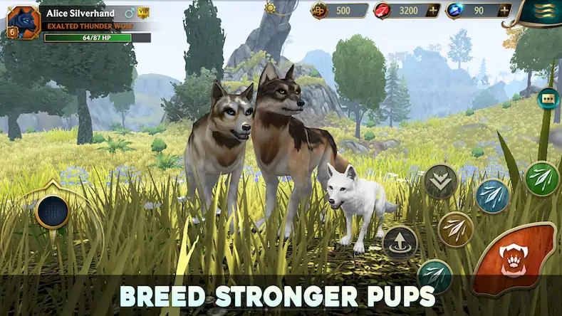 Скачать Wolf Tales - Wild Animal Sim [Взлом Много денег и МОД Меню] версия 1.6.3 на Андроид