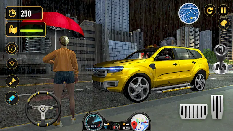 Скачать такси автомобиль Водитель 3d [Взлом Много монет и МОД Меню] версия 0.4.1 на Андроид