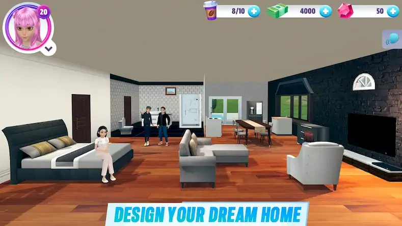 Скачать Virtual Sim Story: Dream Life [Взлом Много денег и МОД Меню] версия 1.4.4 на Андроид