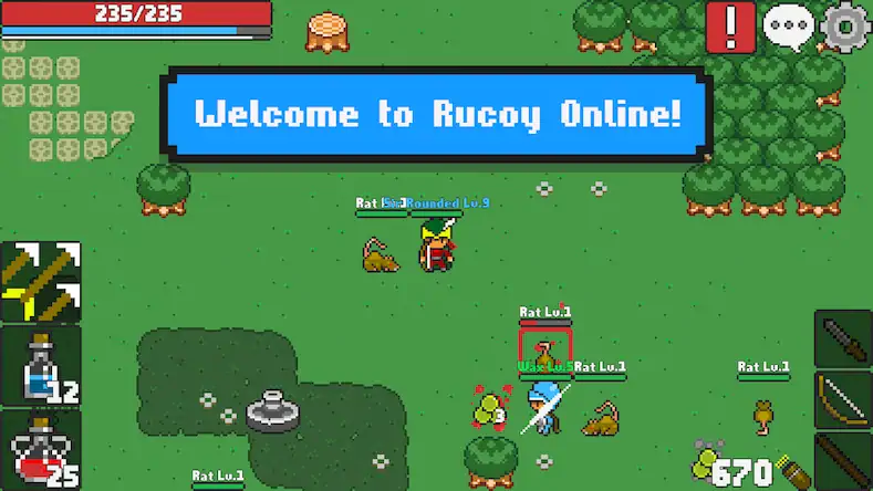Скачать Rucoy Online - MMORPG MMO RPG [Взлом Бесконечные монеты и МОД Меню] версия 1.7.2 на Андроид