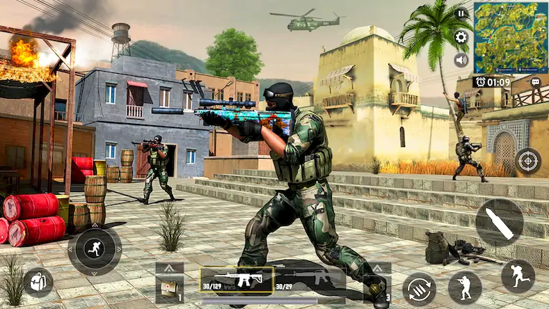 Скачать Армейский коммандос FPS 3D [Взлом на деньги и МОД Меню] версия 0.6.5 на Андроид