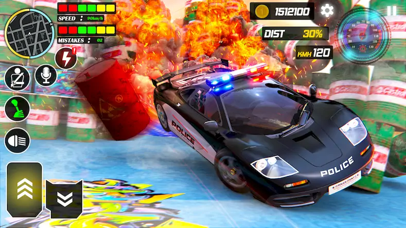 Скачать Police Car Stunts Racing Games [Взлом на монеты и МОД Меню] версия 2.1.3 на Андроид