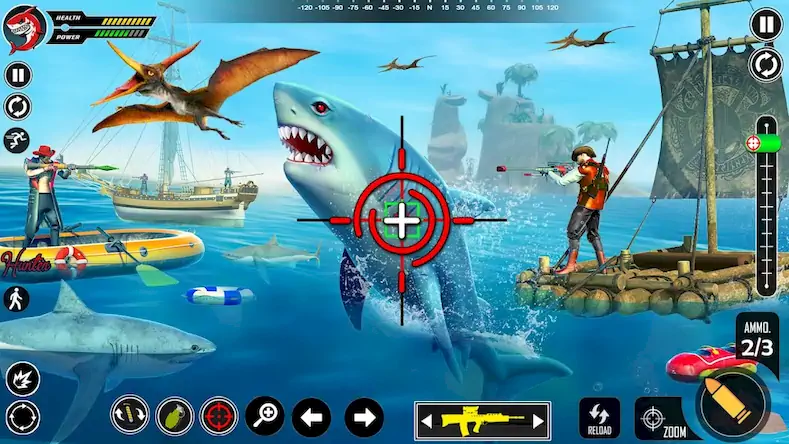 Скачать Shark Attack FPS Sniper Game [Взлом Бесконечные монеты и МОД Меню] версия 0.7.7 на Андроид
