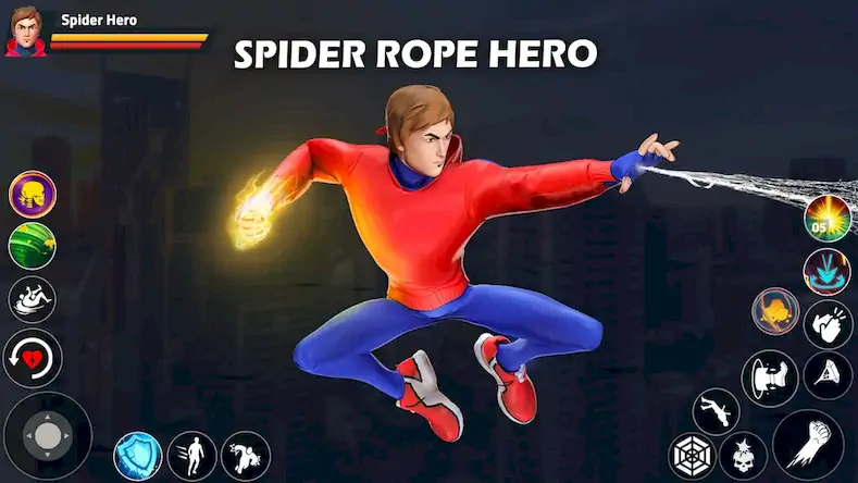 Скачать Spider Rope Hero: Gang War [Взлом Много монет и МОД Меню] версия 2.5.6 на Андроид