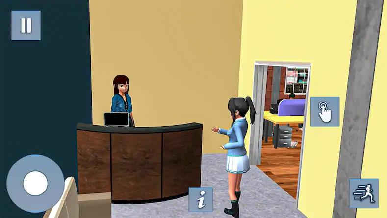 Скачать Anime Games: Office Girl Sim [Взлом Много монет и МОД Меню] версия 0.3.1 на Андроид