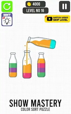 Скачать Draw Color Fill Water Sort [Взлом Много монет и МОД Меню] версия 1.5.2 на Андроид