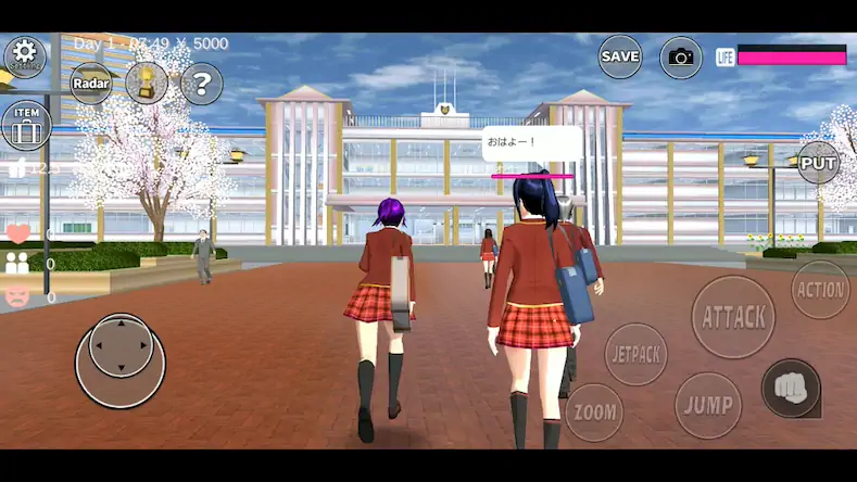 Скачать SAKURA School Simulator [Взлом Много монет и МОД Меню] версия 1.7.2 на Андроид