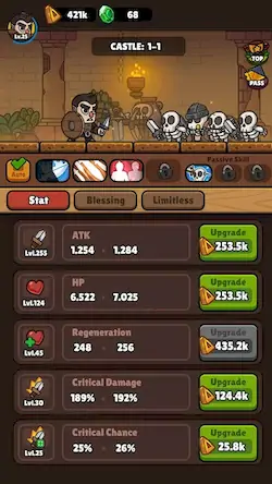 Скачать Idle RPG Adventure Hero [Взлом Много денег и МОД Меню] версия 0.3.2 на Андроид