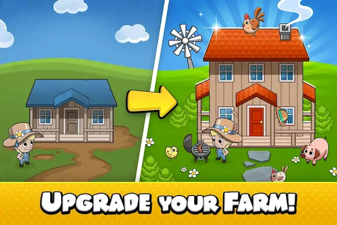 Скачать Idle Farm Tycoon - Merge Crops [Взлом на монеты и МОД Меню] версия 2.9.5 на Андроид