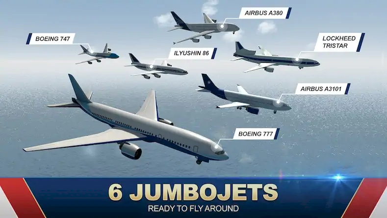 Скачать Jumbo Jet Flight Simulator [Взлом Много денег и МОД Меню] версия 0.9.9 на Андроид