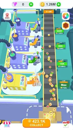 Скачать Idle Candy Factory [Взлом на деньги и МОД Меню] версия 0.5.8 на Андроид