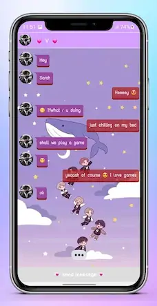 Скачать BTS Messenger: Chat Simulation [Взлом Много денег и МОД Меню] версия 1.2.6 на Андроид