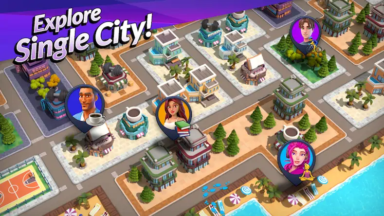 Скачать Single City: Avatar Life Sim [Взлом Много денег и МОД Меню] версия 0.4.7 на Андроид