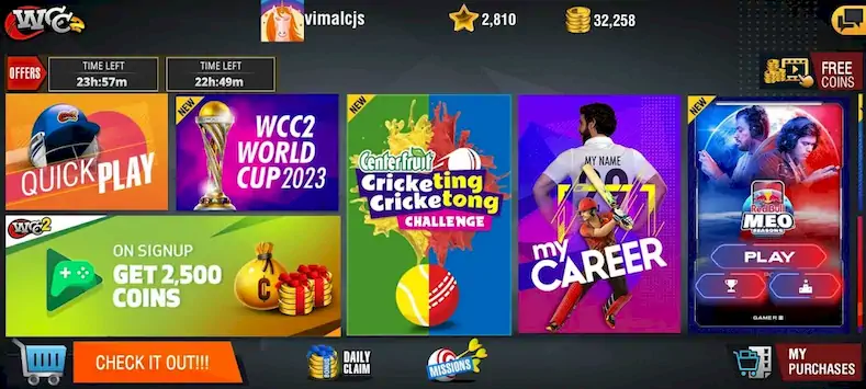 Скачать World Cricket Championship 2 [Взлом Бесконечные монеты и МОД Меню] версия 0.8.1 на Андроид