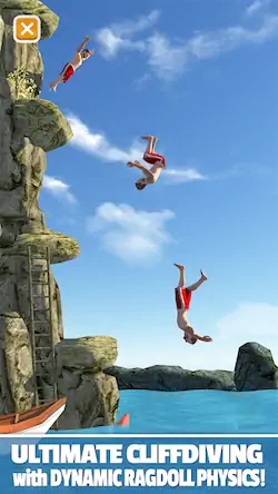 Скачать Flip Diving [Взлом Много монет и МОД Меню] версия 0.1.8 на Андроид