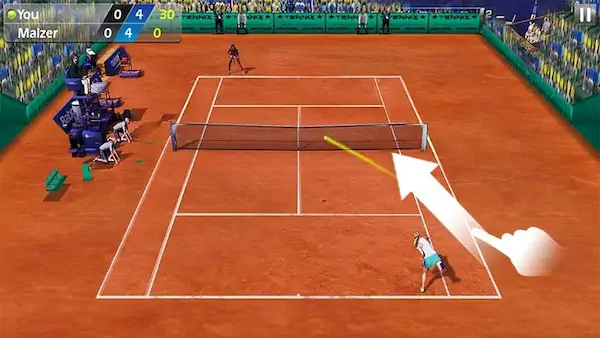 Скачать Теннис пальцем 3D - Tennis [Взлом Много денег и МОД Меню] версия 0.7.1 на Андроид