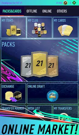 Скачать Pack Opener for FUT 21 [Взлом на монеты и МОД Меню] версия 1.9.7 на Андроид